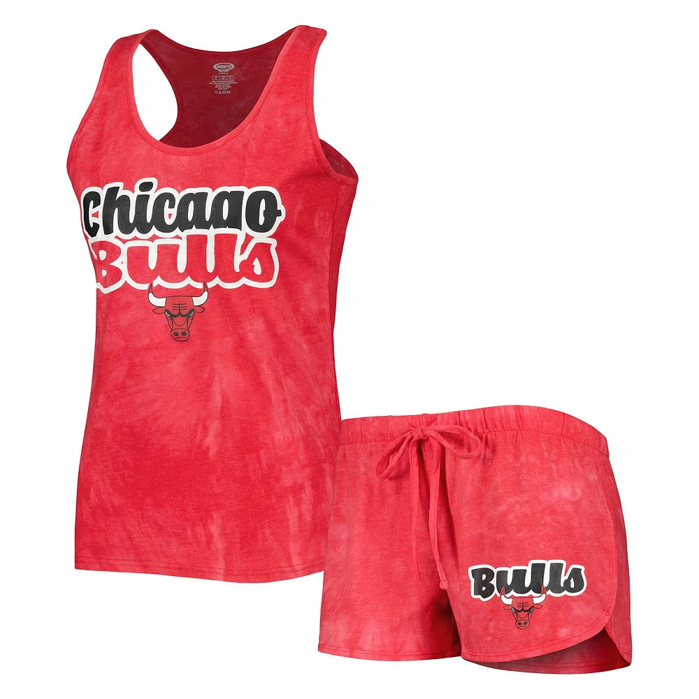 Concepts Sport Ensemble de nuit avec débardeur et short pour femme Chicago Bulls Billboard Rouge