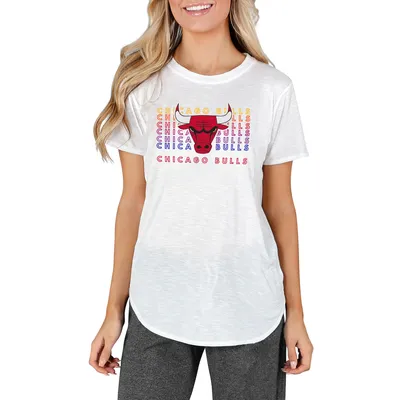 Chicago Bulls Concepts Sport Women's Gable Knit T-Shirt - White