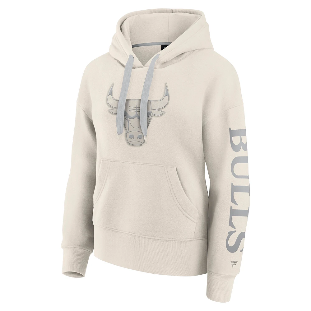 Sweat à capuche Fanatics pour femme, couleur crème, Chicago Bulls Elements Next