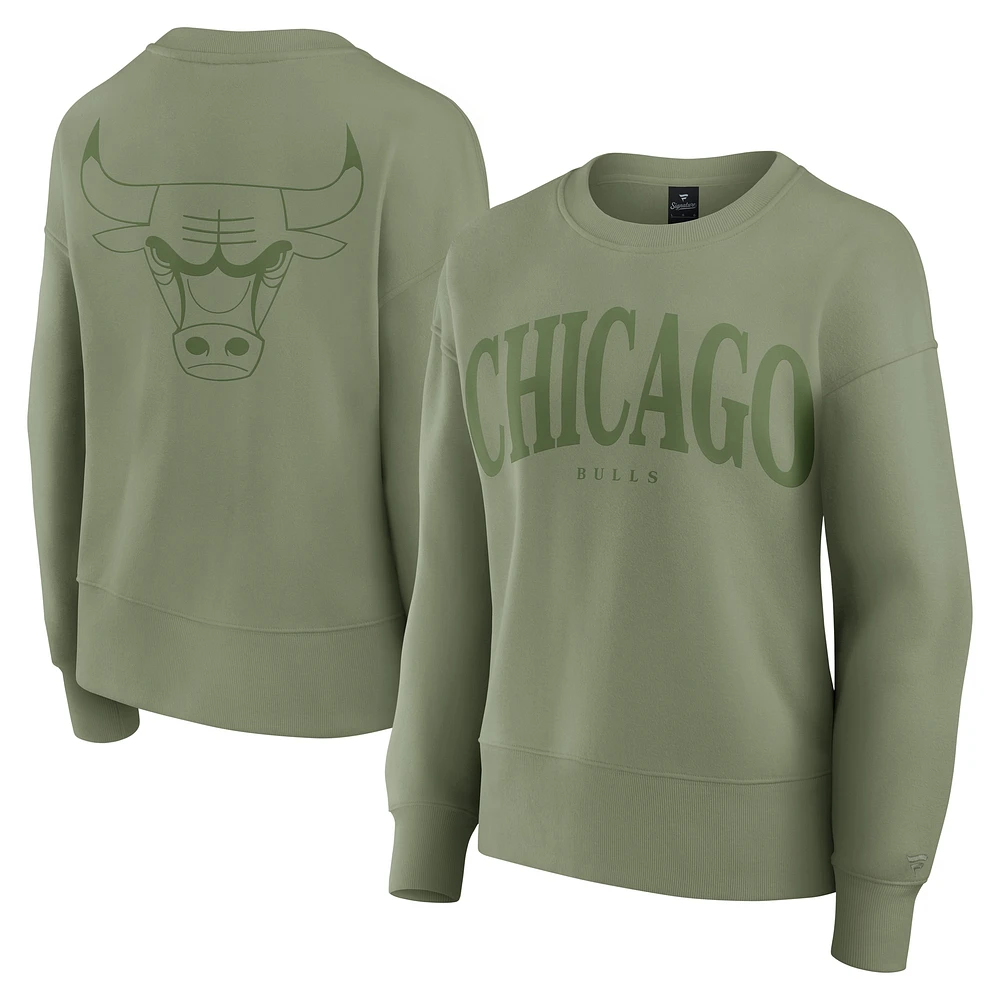 Sweat-shirt à capuche Fanatics Olive Chicago Bulls Elements Flow pour femme