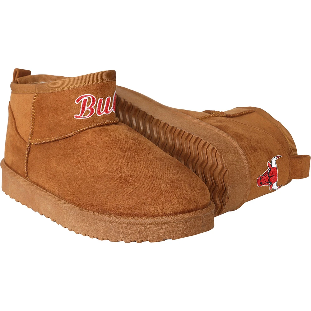 FOCO Marron Chicago Bulls Team Logo Fuzzy Fan Bottes pour femme