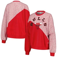 Sweat-shirt à enfiler fendu G-III 4Her par Carl Banks pour femmes Red Chicago Bulls Benches