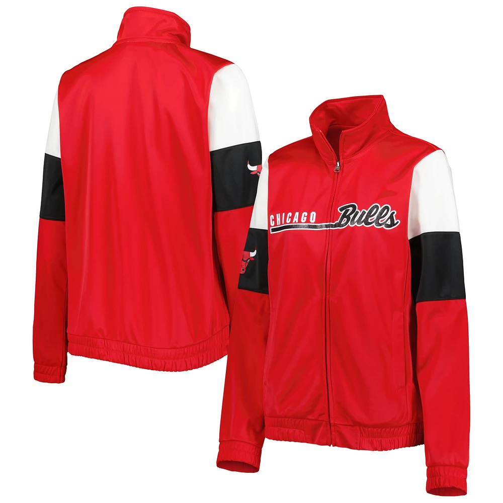 Veste de survêtement à fermeture éclair pour femme G-III 4Her by Carl Banks Red Chicago Bulls Change Up