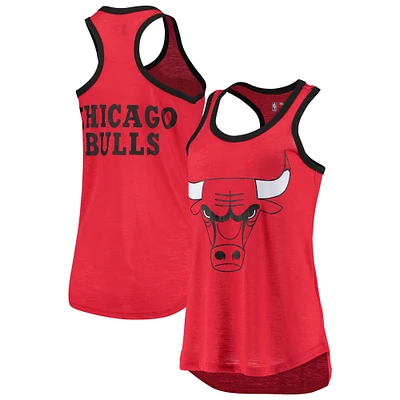 Women's G-III 4Her by Carl Banks Red Chicago Bulls Showdown Burnout Tank Top