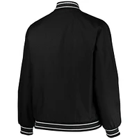 Women's JH Design Black Chicago Bulls Plus Poly Twill Full-Snap Jacket