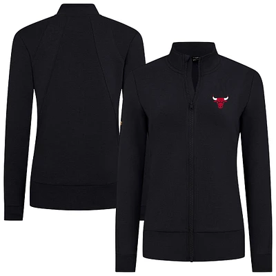 Women's Levelwear Black Chicago Bulls Shine Full-Zip Jacket