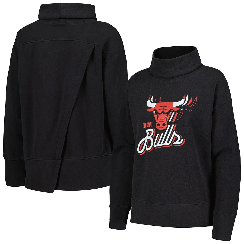 Sweat-shirt noir Levelwear pour femmes des Chicago Bulls Sunset