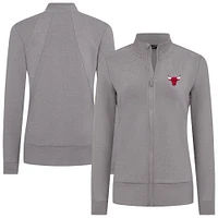 Veste zippée intégrale Shine grise pour femme des Chicago Bulls de Levelwear