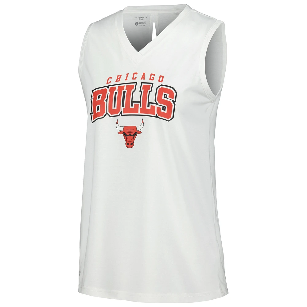 Débardeur blanc Levelwear Chicago Bulls Paisley Peekaboo pour femmes