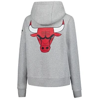 Sweat à capuche Lolë gris pour femme avec logo des Chicago Bulls