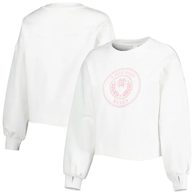 Chicago Bulls Fanatics Branded Women's Tonal Leopard Pullover Sweatshirt -  White