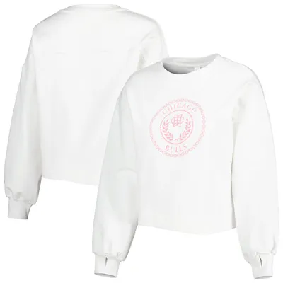 Chicago Bulls Lusso Women's Lola Ball and Chain Pullover Sweatshirt - White