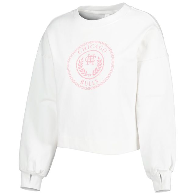 Chandail pour femme Lusso White Chicago Bulls Lola Ball and Chain Pullover