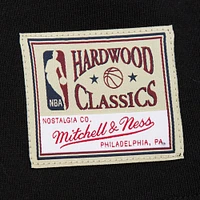 Women's Mitchell & Ness Black Chicago Bulls Hardwood Classics Cropped Pullover Hoodie