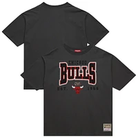 T-shirt boyfriend surdimensionné Chicago Bulls Hardwood Classics pour femme Mitchell & Ness anthracite