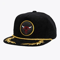 Women's Mitchell & Ness x DANNIJO Black Chicago Bulls Deadstock Cord Snapback Hat