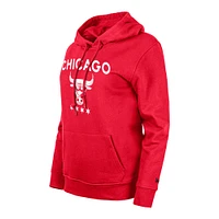 Sweat à capuche New Era rouge Chicago Bulls 2023/24 City Edition pour femme