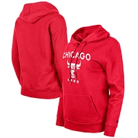 Sweat à capuche New Era rouge Chicago Bulls 2023/24 City Edition pour femme