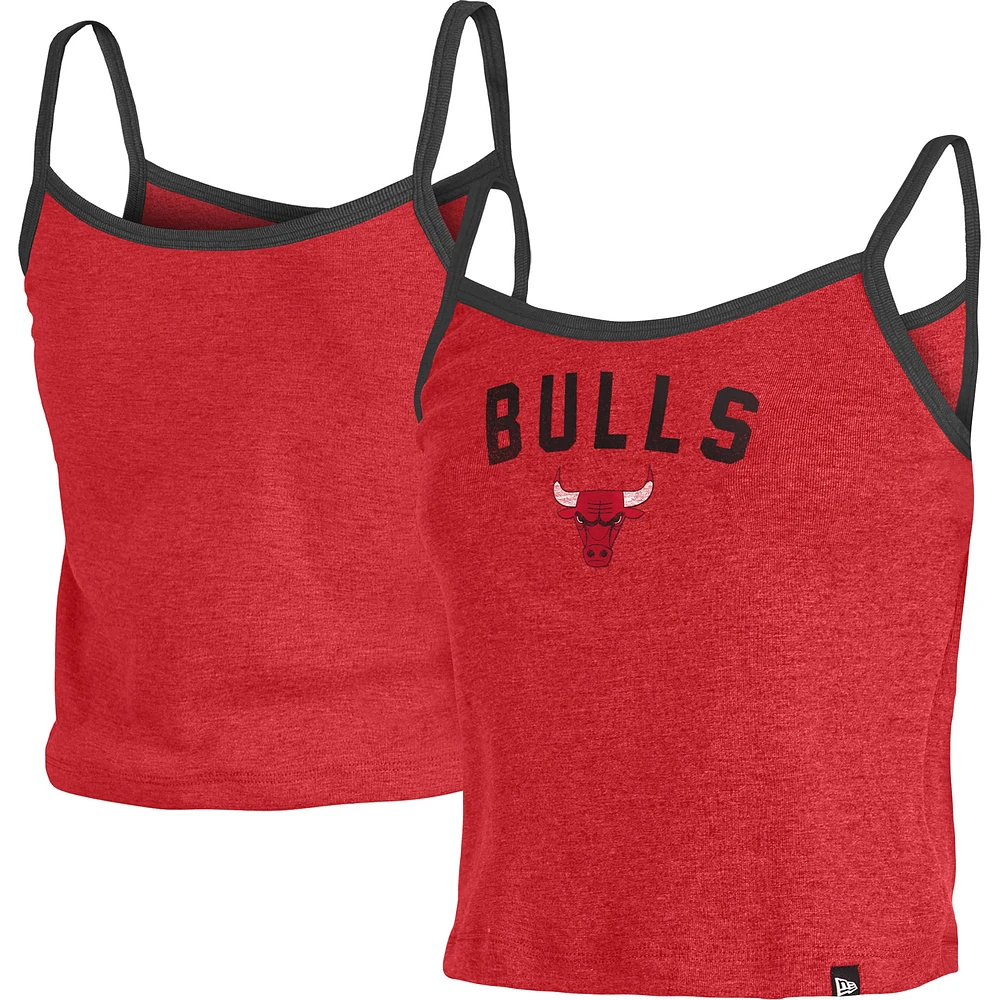 Débardeur à bretelles spaghetti rouges des Chicago Bulls New Era pour femme