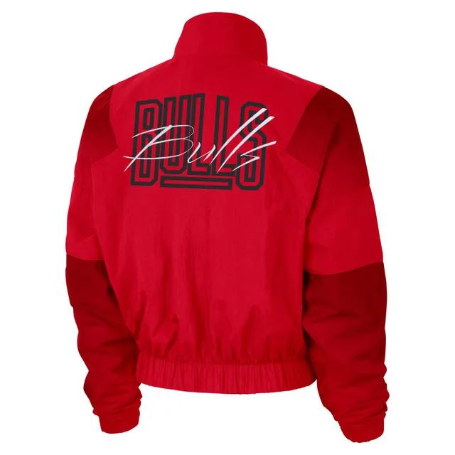 Women's Nike Red Chicago Bulls Wordmark Courtside Full-Zip Jacket Size: Small