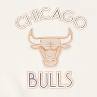 Women's Pro Standard Cream Chicago Bulls 2024/25 City Edition Chenille Applique Cropped Pullover Hoodie