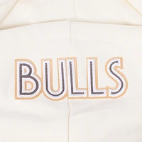 Women's Pro Standard Cream Chicago Bulls 2024/25 City Edition Chenille Applique Cropped Pullover Hoodie