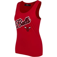 Débardeur Pro Standard Rouge Chicago Bulls Script pour Femme