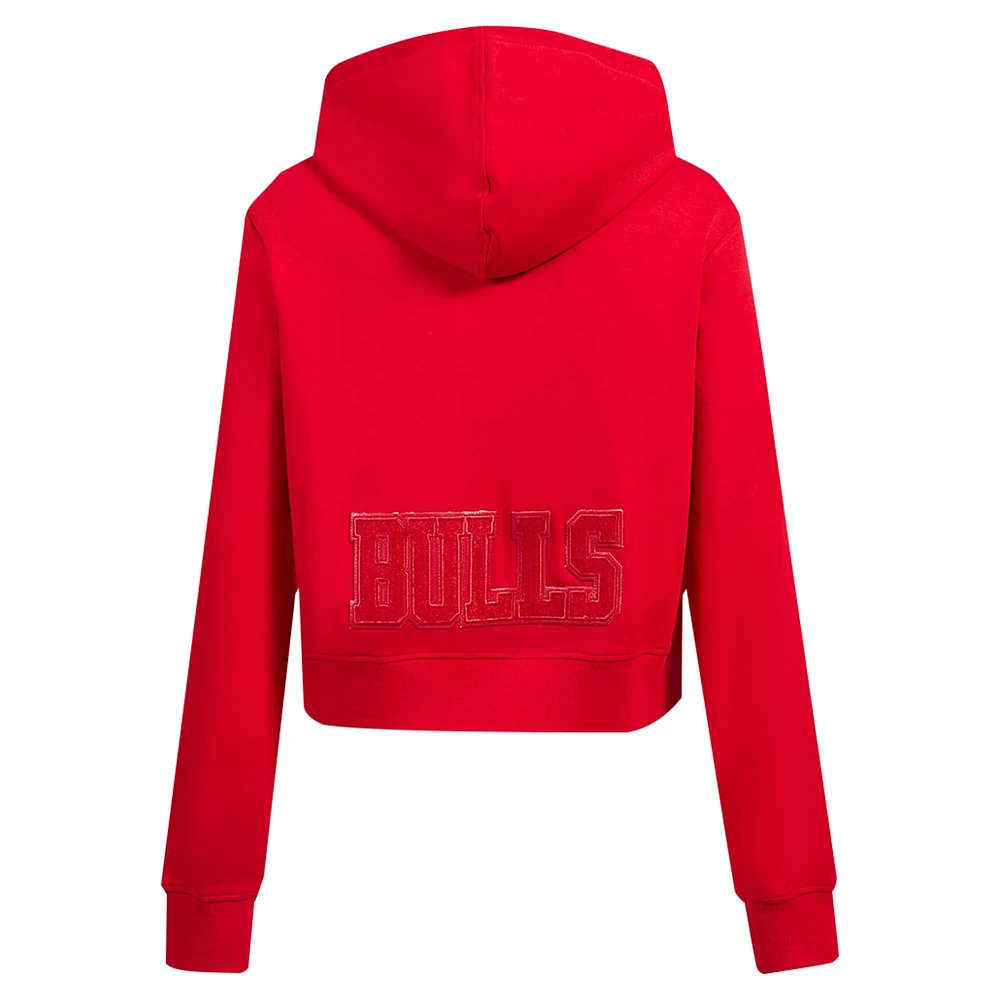 Sweat à capuche entièrement zippé triple ton sur Pro Standard Red Chicago Bulls pour femmes