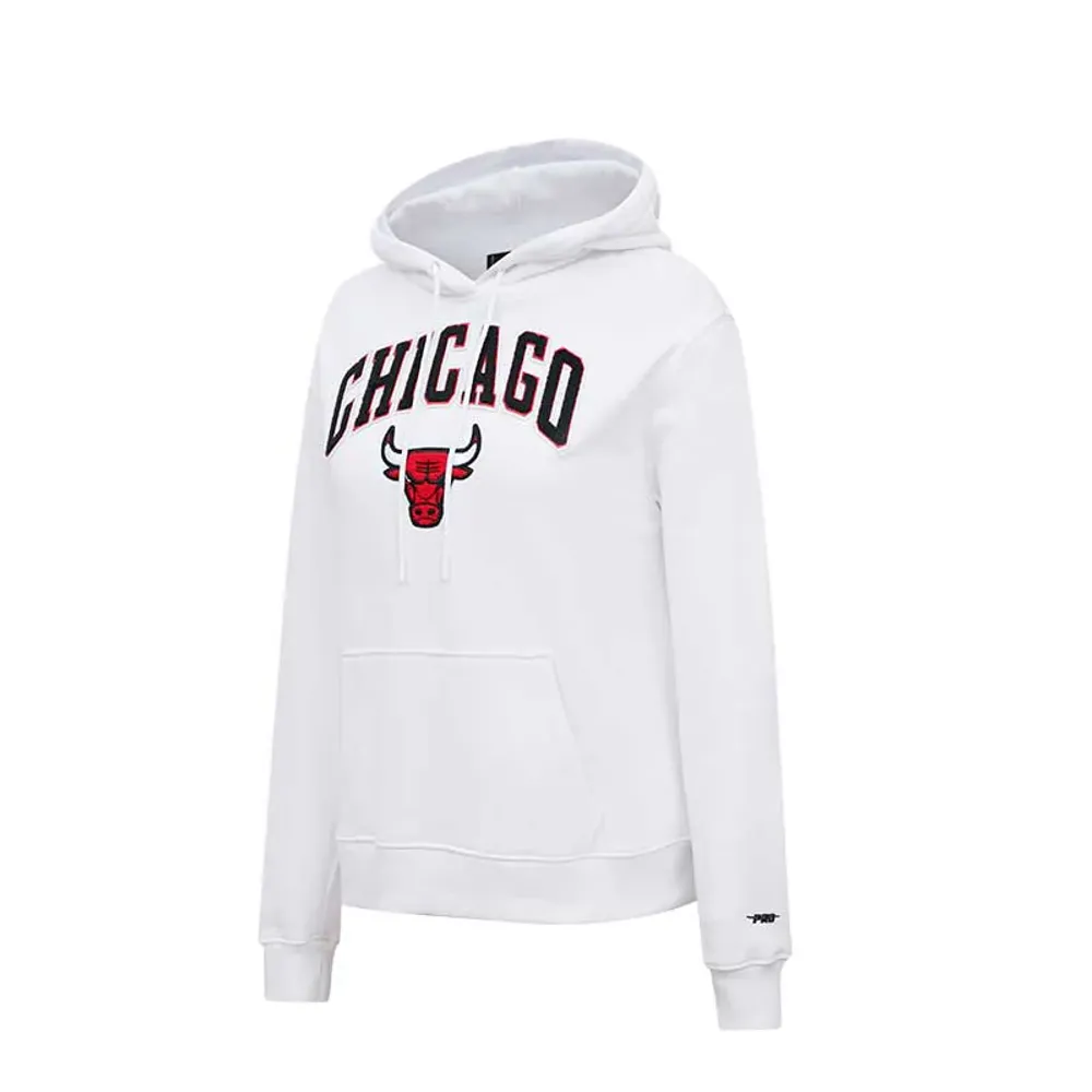 Classique Pro Standard Chicago Bulls pour femme - Blanc Chandail à capuchon