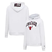 Classique Pro Standard Chicago Bulls pour femme - Blanc Chandail à capuchon