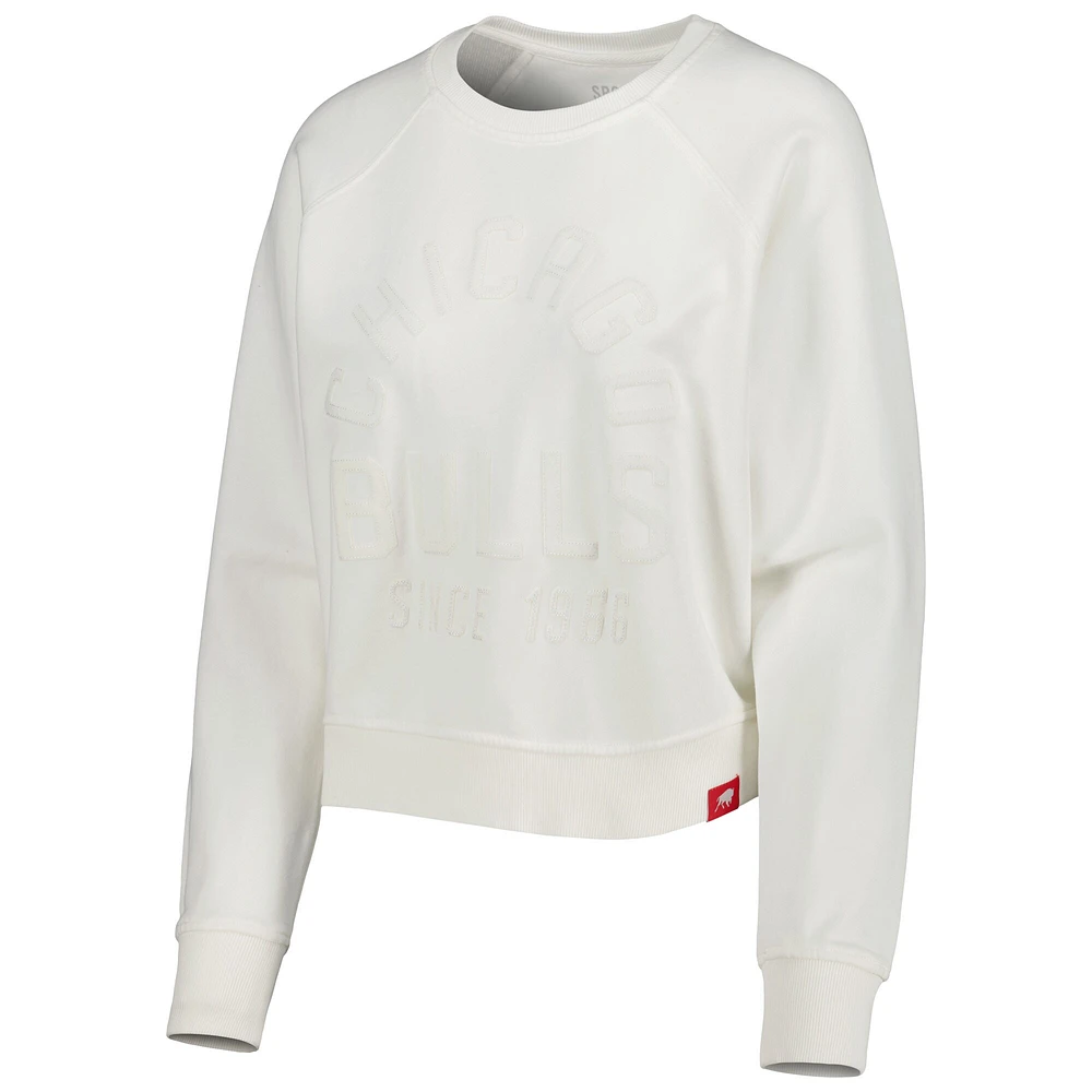 Chandail à enfiler raglan Sportiqe Chicago Bulls Ashlyn Brava pour femme, crème