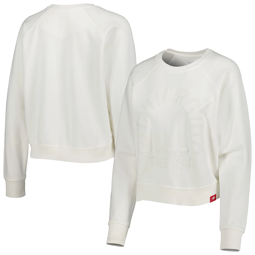 Chandail à enfiler raglan Sportiqe Chicago Bulls Ashlyn Brava pour femme, crème