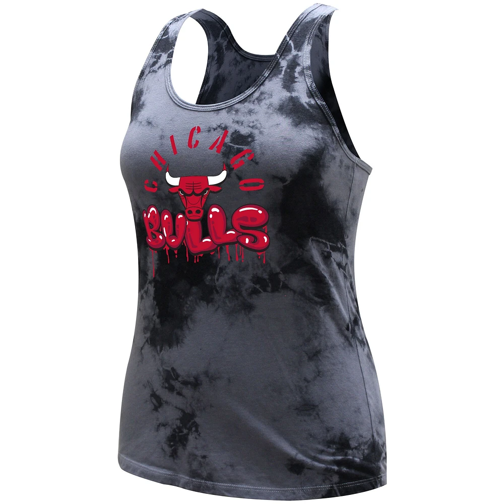 Women's Stadium Essentials  Charcoal Chicago Bulls Street Art Dark Crystal Washed Tank Top