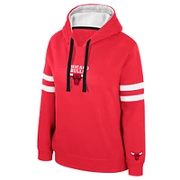 Women's Stadium Essentials Red Chicago Bulls Road Game Pullover Hoodie