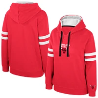 Women's Stadium Essentials Red Chicago Bulls Road Game Pullover Hoodie