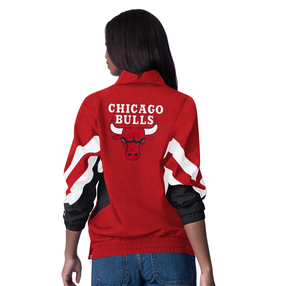 V100072 BULLS R NBA GIII FA24 Starter Veste en nylon Oxford 1/2 pour femme JACLADHZP NS430415 CGB #1