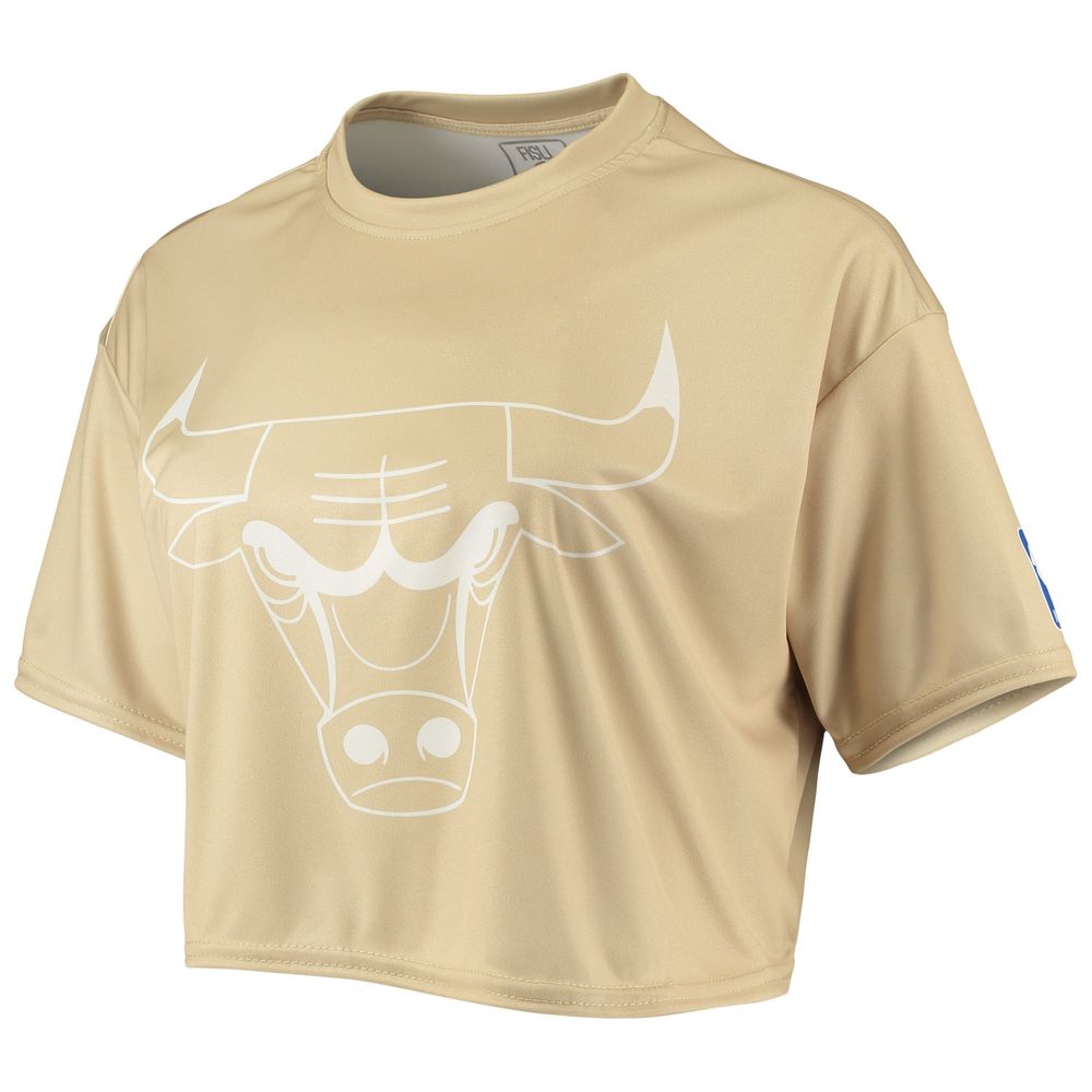 Women's Tan Chicago Bulls Sand Crop Top