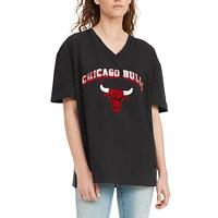 Women's Tommy Jeans Black Chicago Bulls Ashley V-Neck T-Shirt