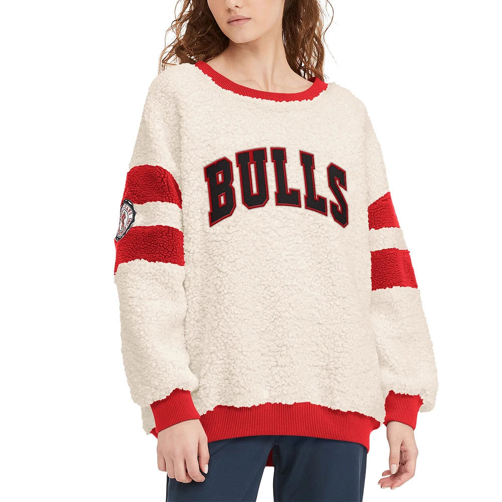 Sweat Tommy Jeans Oatmeal/Rouge Chicago Bulls Mindy Sherpa pour femme