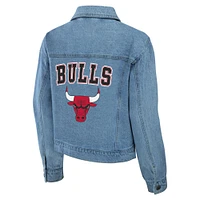 WEAR by Erin Andrews Veste en jean à bouton-pression des Chicago Bulls pour femmes