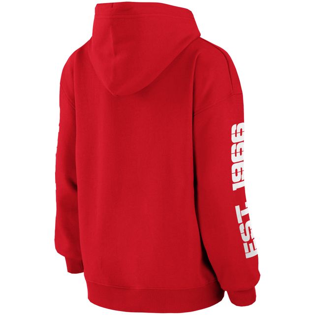 Pull WEAR by Erin Andrews Red Chicago Bulls pour femmes - Sweat à capuche