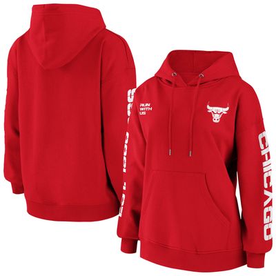 Women's WEAR by Erin Andrews Red Chicago Bulls Pullover - Hoodie