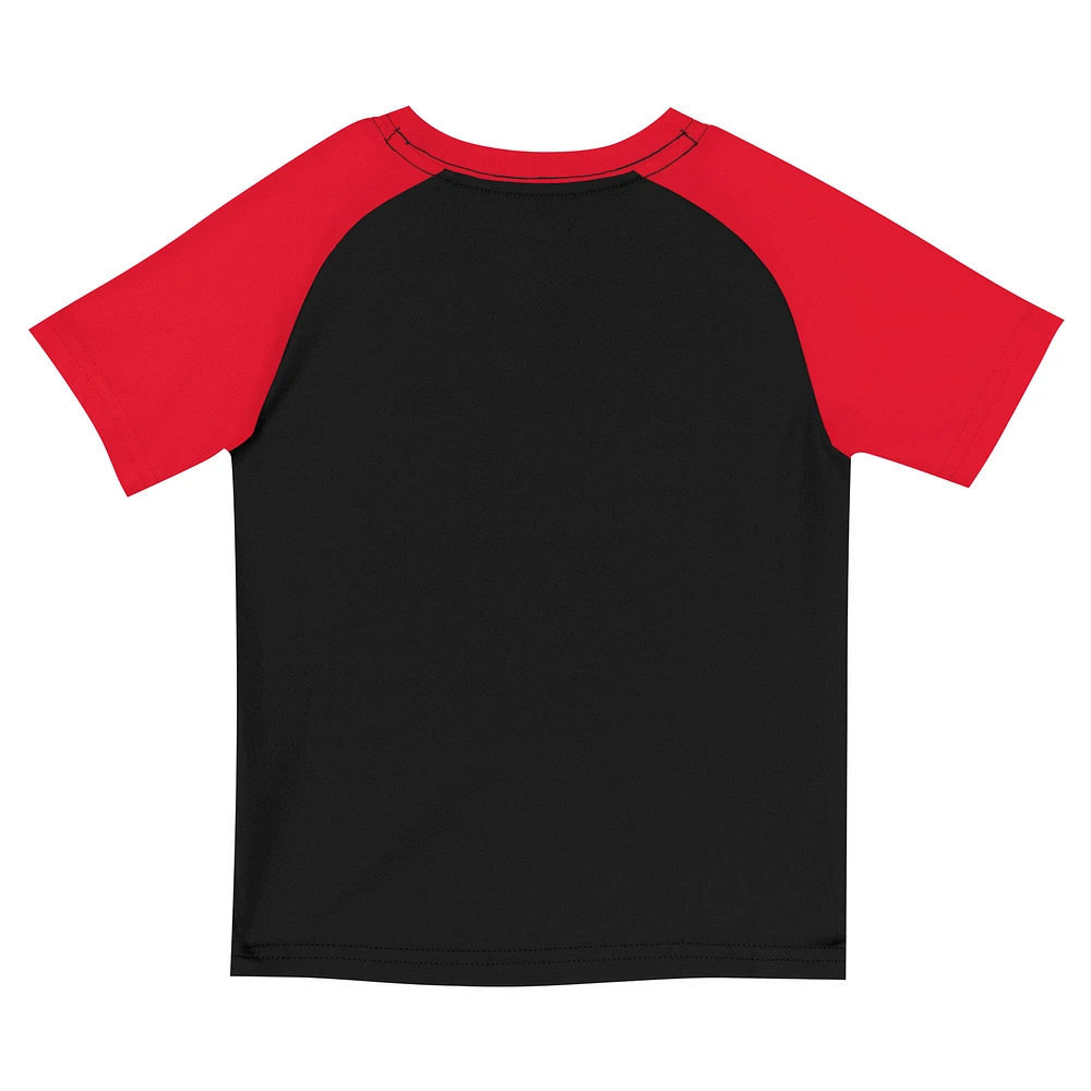 Ensemble t-shirt et short d'entraînement Nike rouge/noir Chicago Bulls pour jeune