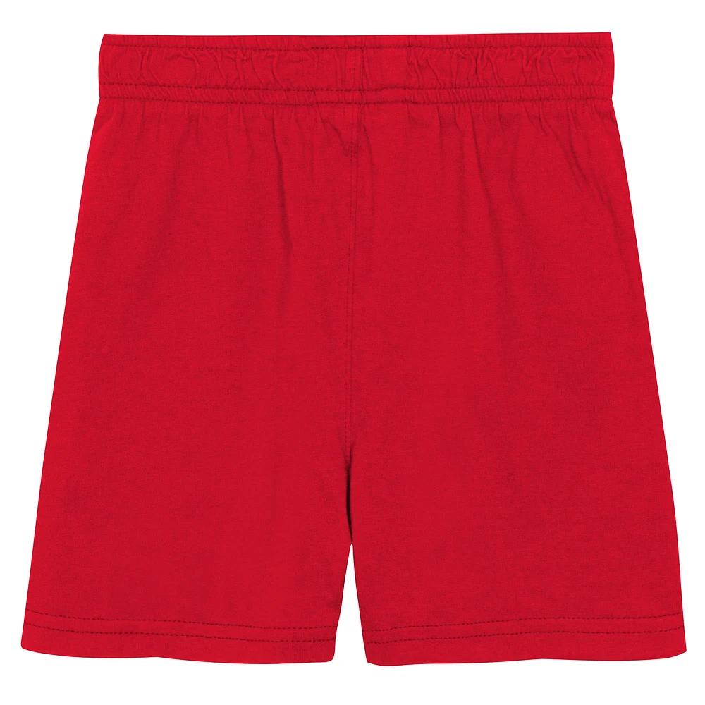Ensemble t-shirt et short d'entraînement Nike rouge/noir Chicago Bulls pour jeune