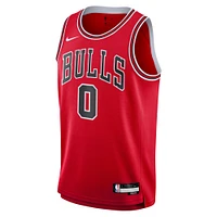 Maillot Swingman Chicago Bulls blanc rouge Coby pour jeunes - Édition Icon