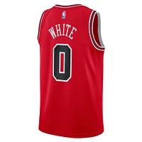 Maillot Swingman Chicago Bulls blanc rouge Coby pour jeunes - Édition Icon