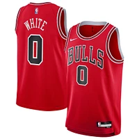 Maillot Swingman Chicago Bulls blanc rouge Coby pour jeunes - Édition Icon