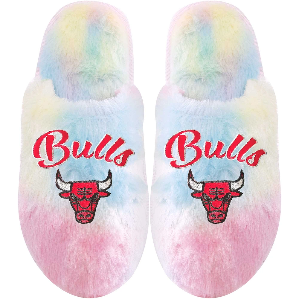 Chaussons FOCO Chicago Bulls Rainbow Script pour jeune