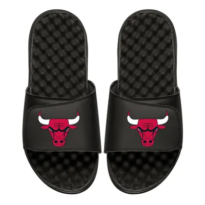 Chicago Bulls ISlide Youth Personalized Primary Slide Sandals - Black