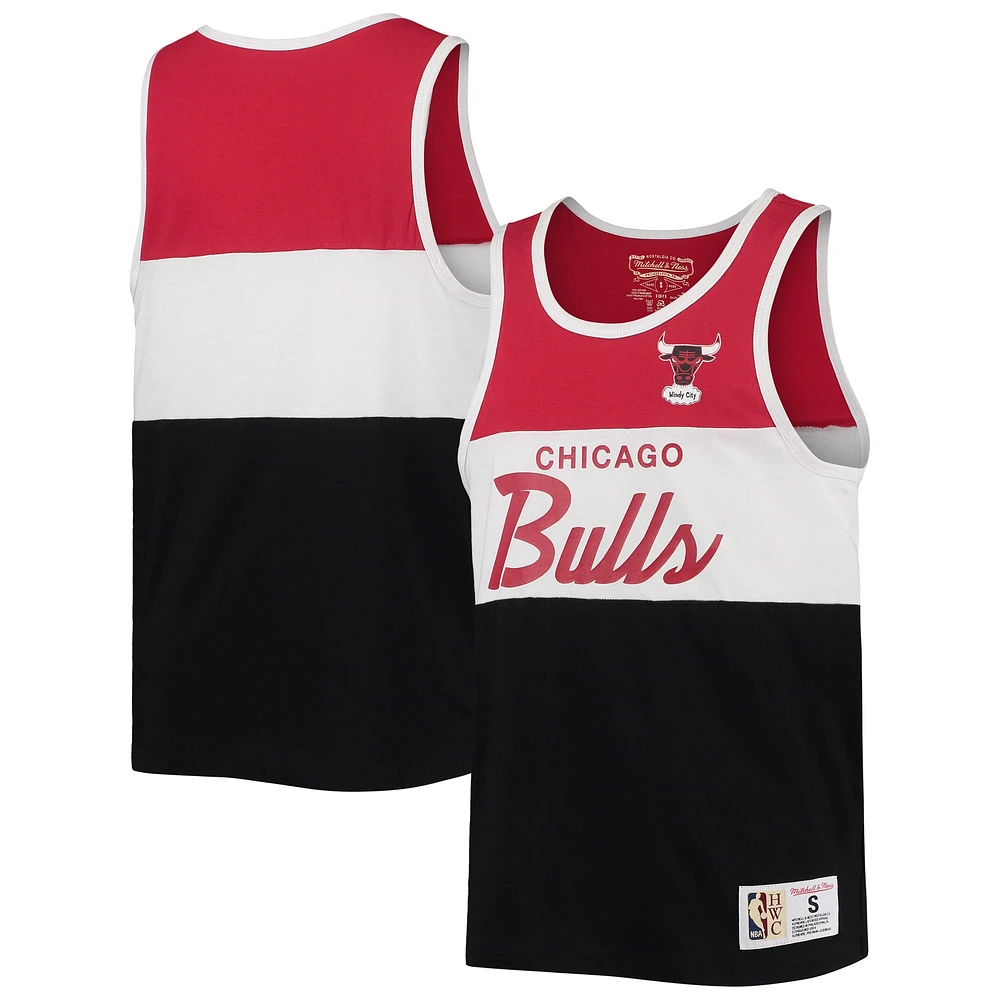 Youth Mitchell & Ness Black/Red Chicago Bulls Hardwood Classics Special Script Tank Top